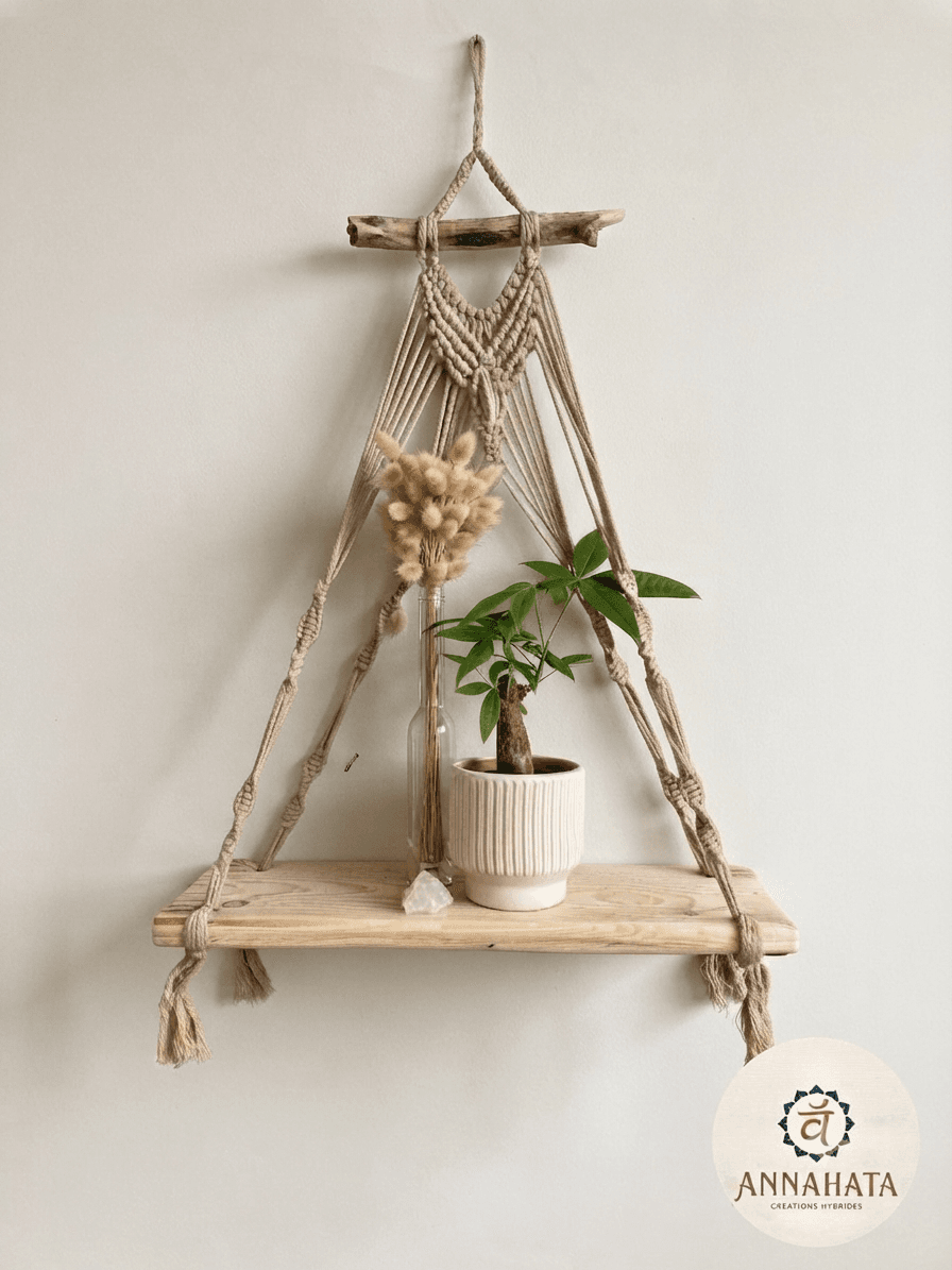 Étagère beige bois flotté